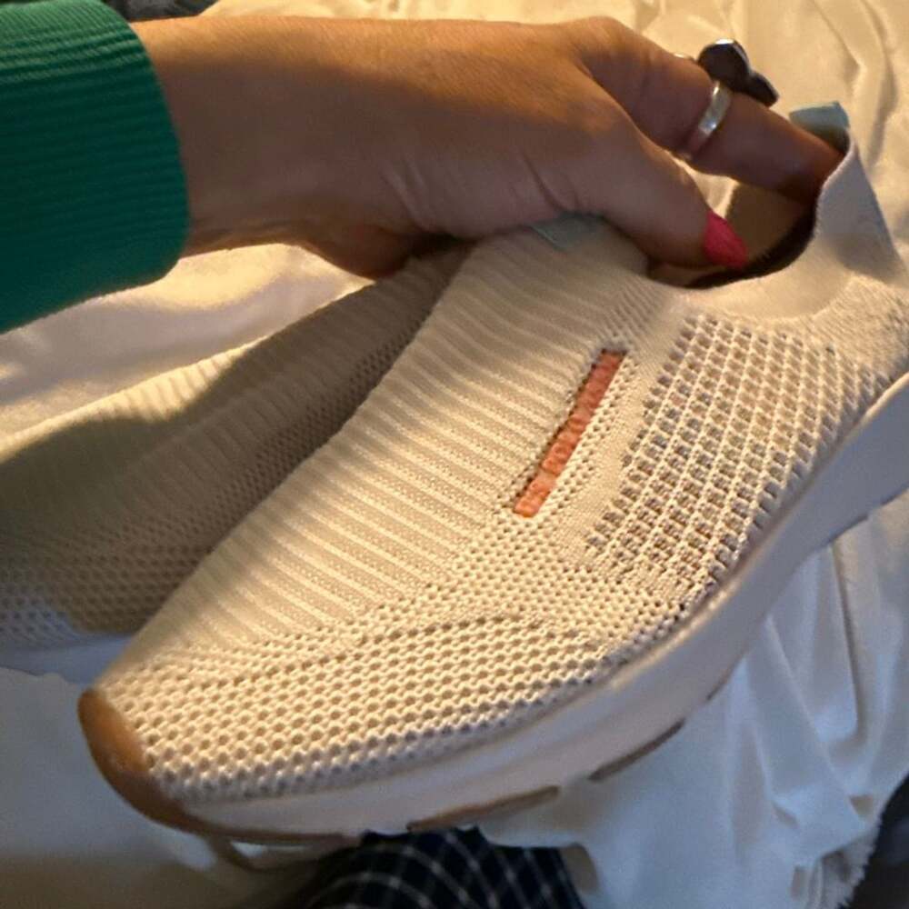 U.S. Polo Assn. Women's White Knit Slip-On Sneakers Size 6M